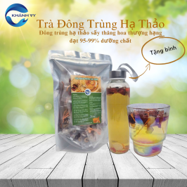 Set Đông Trùng Hạ Thảo Sấy Thăng Hoa 30 gói Tặng Bình Thủy Tinh - Thương hiệu uy tín